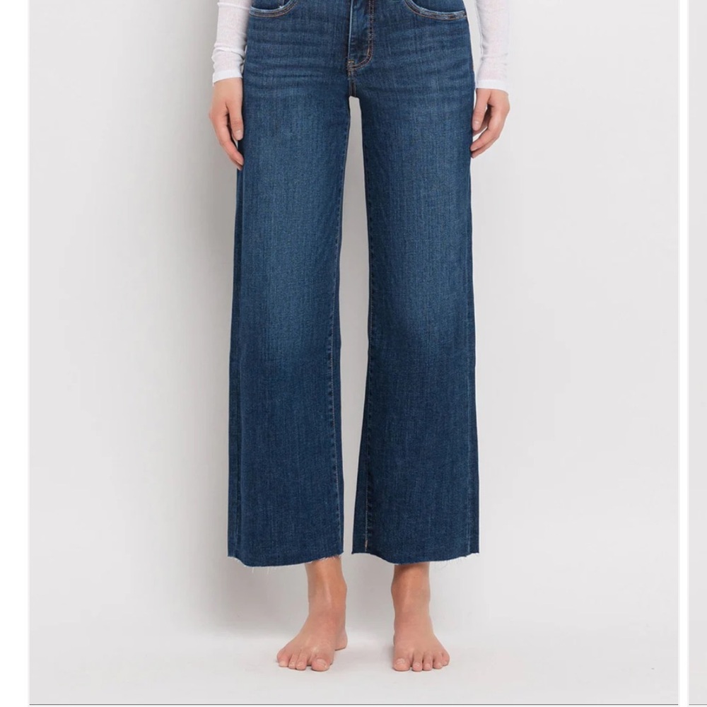 Lovervet Crop Wide Leg Tummy Control Jeans
